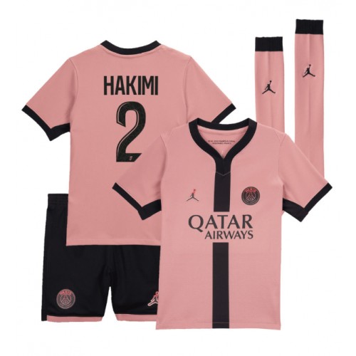 Fotbalové Dres Paris Saint-Germain Achraf Hakimi #2 Dětské Alternativní 2024-25 Krátký Rukáv (+ trenýrky)